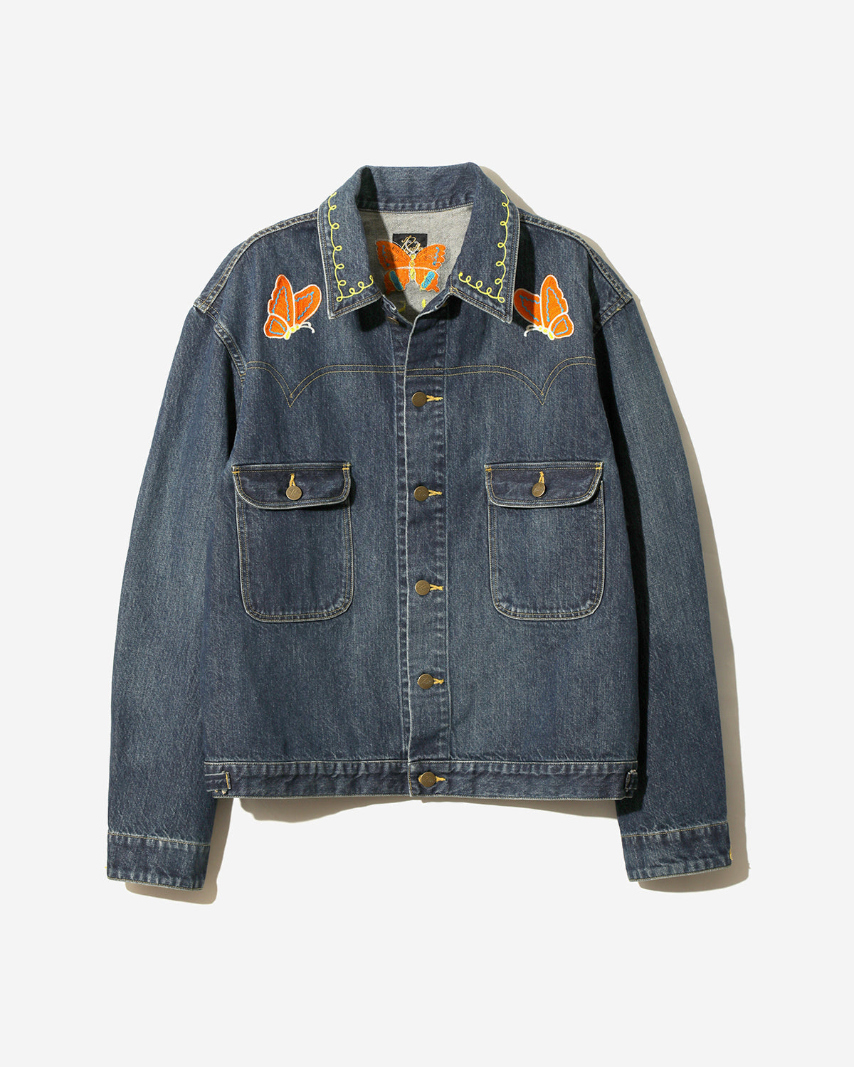 Papillon Emb. Jean Jacket - 12oz Denim - Indigo – onionbkk.com / Onion