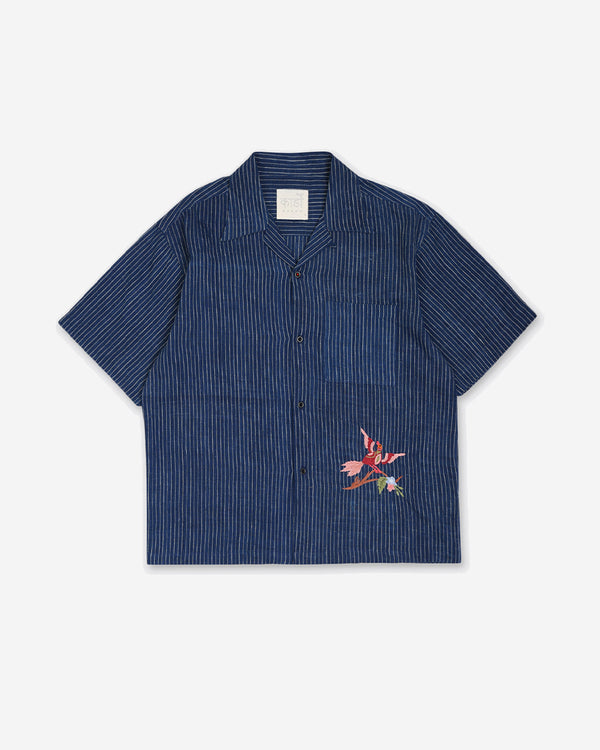 Rohit - Boxy Over Sized Vintage Inspired Camp Collar Shirt - Indigo