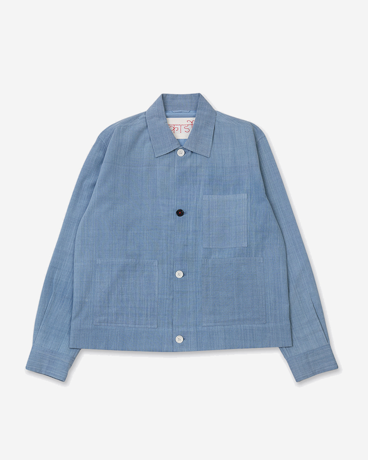 Bodhi - Boxy Fit 4 Button Lined Jacket - Light Indigo