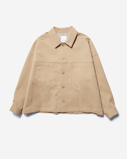 Cropped BOX Blouson - Beige