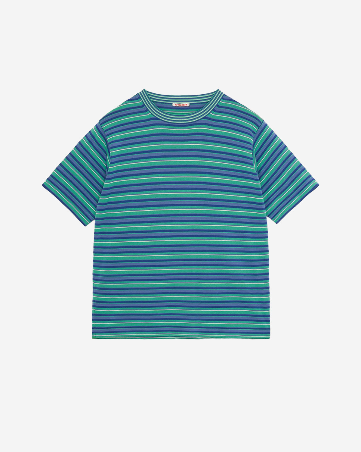 Striped Centre Tee - Blue Mix Stripe