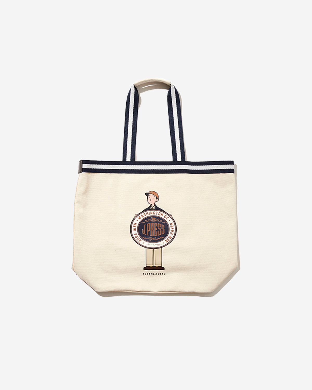 Aaron Illust Tote Bag - White