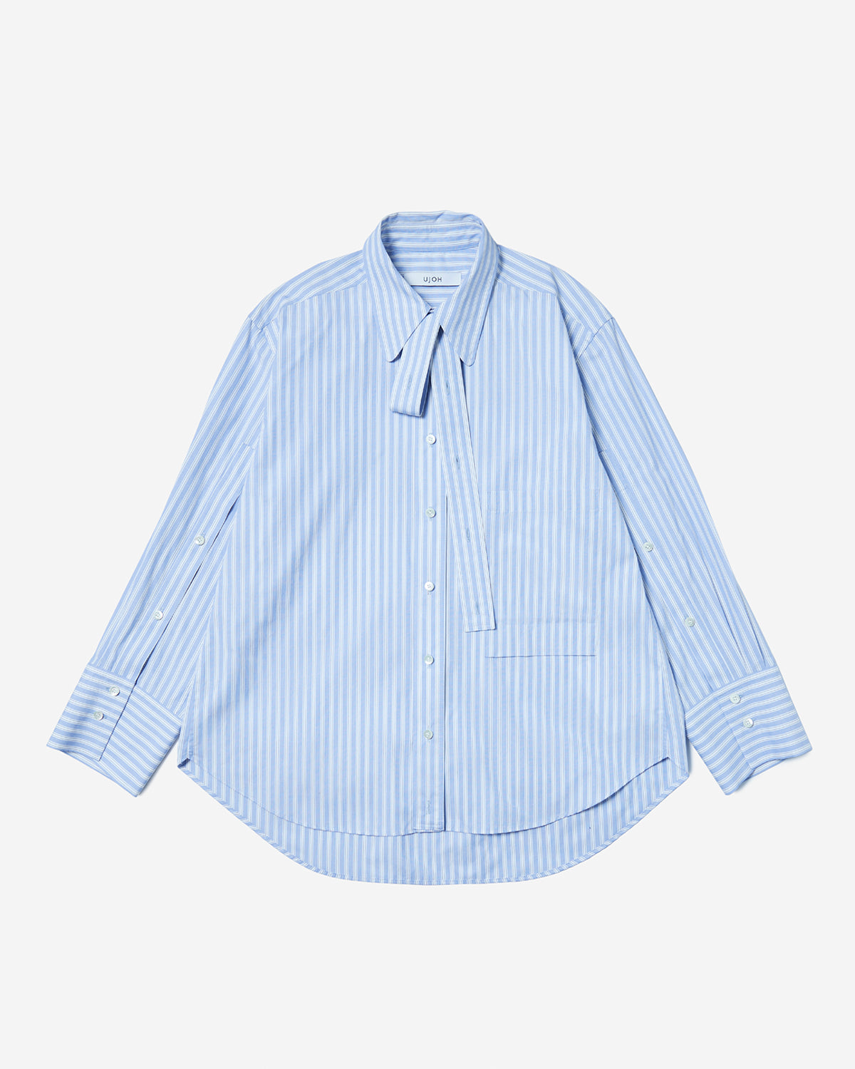 Ribbon Tie Shirt - Light Blue