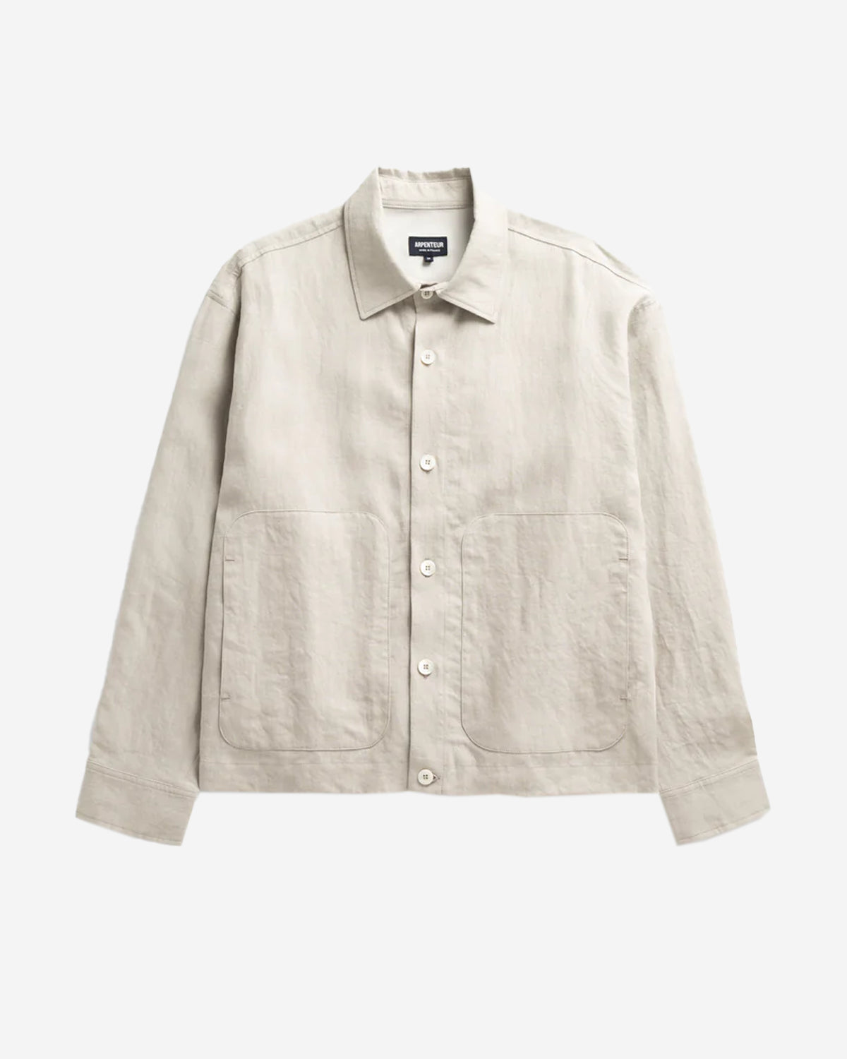 Sigma High Density Linen Unlined Overshirt  - Greige