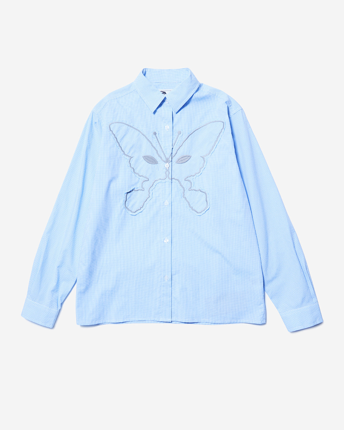 Alien Kiss Gingham Shirt - Powder Blue Gingham
