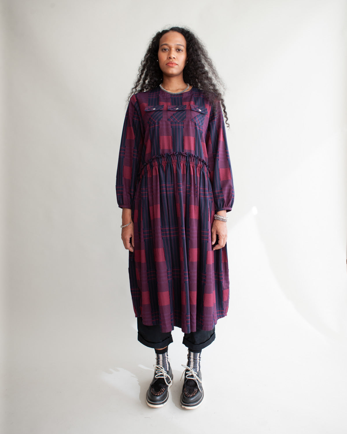 Touring Dress - Red / Navy