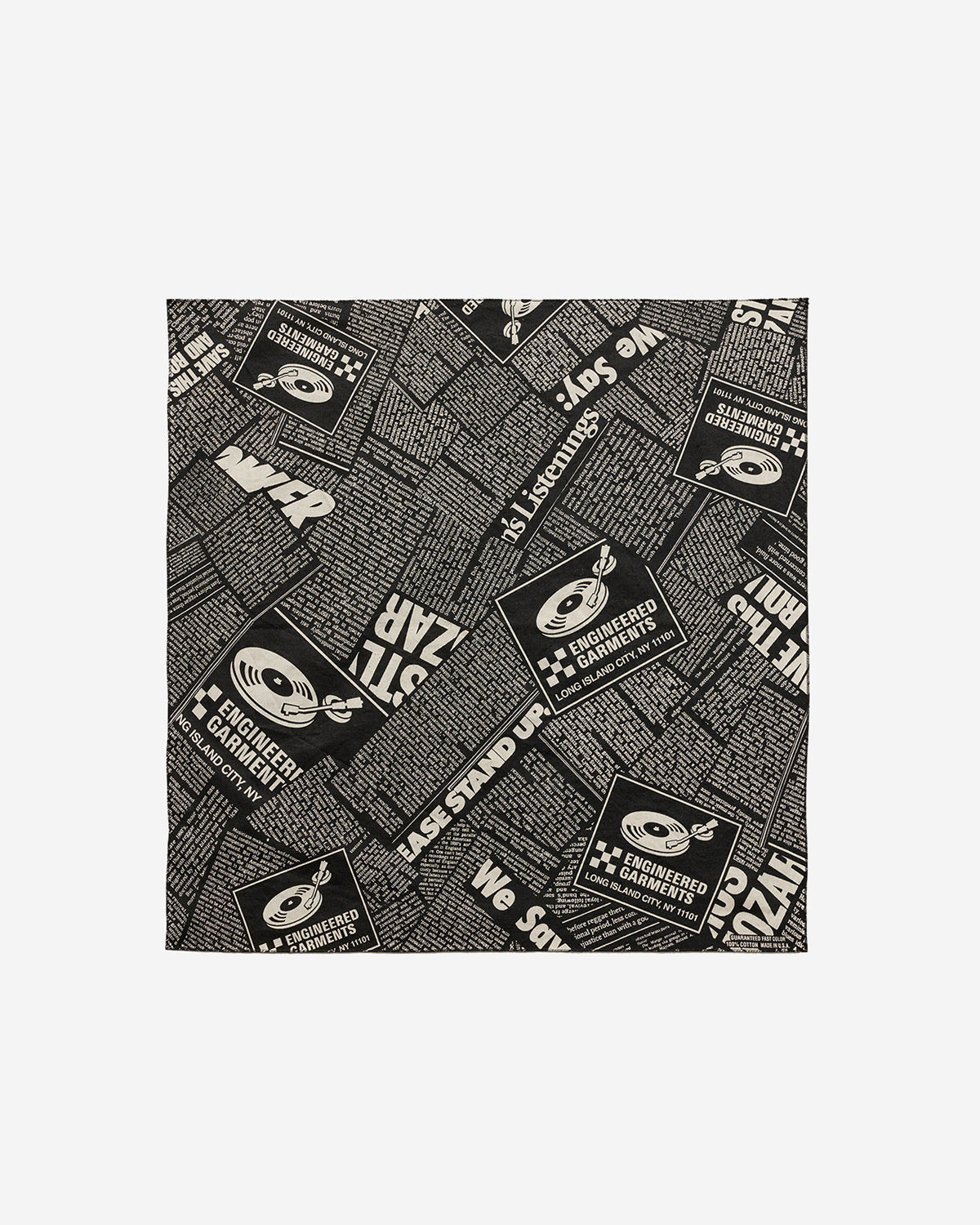 Printed Bandana - Black - News