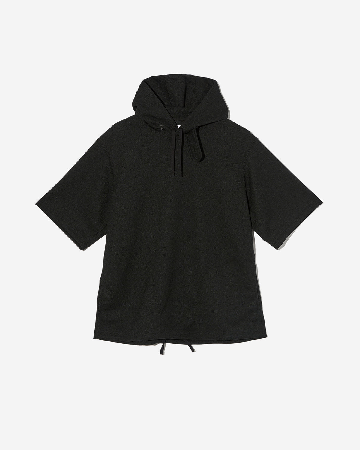Short Sleeve Hoody - Black Diamond Poly Knit