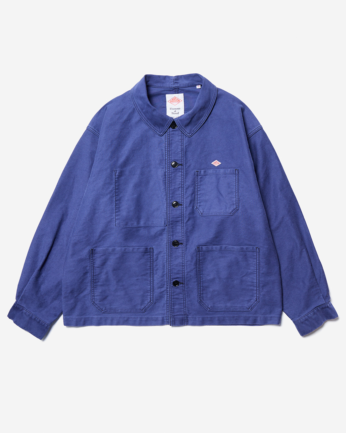 Moleskin Wide Coverall Jacket - Navy