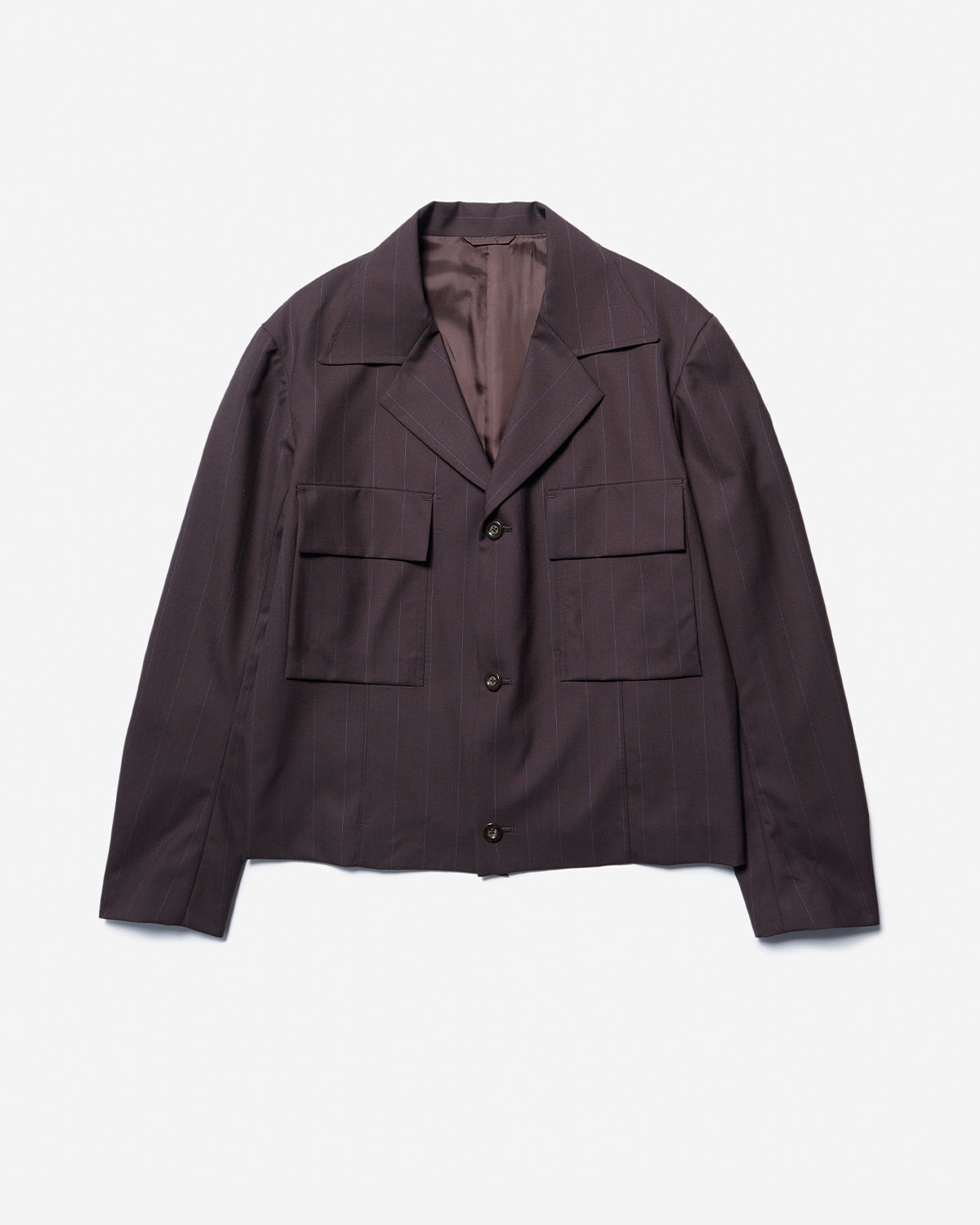 Ulster Collar Short JKT - Chocolate