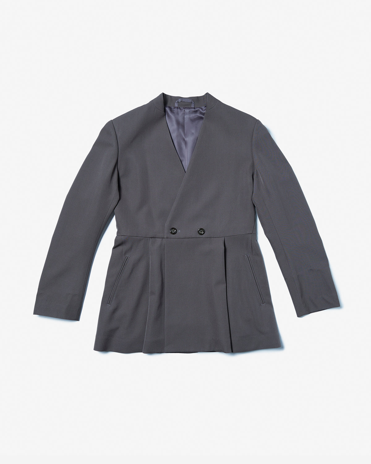 Peplum Jacket - Olive Gray