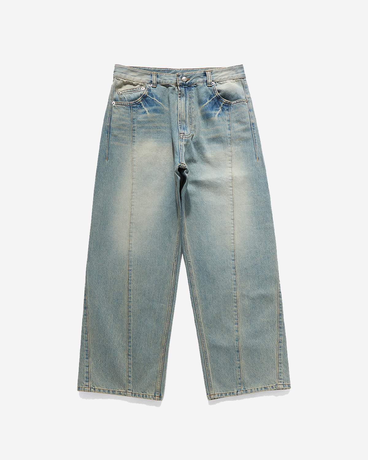 Twisted Panel Denim - Light Blue