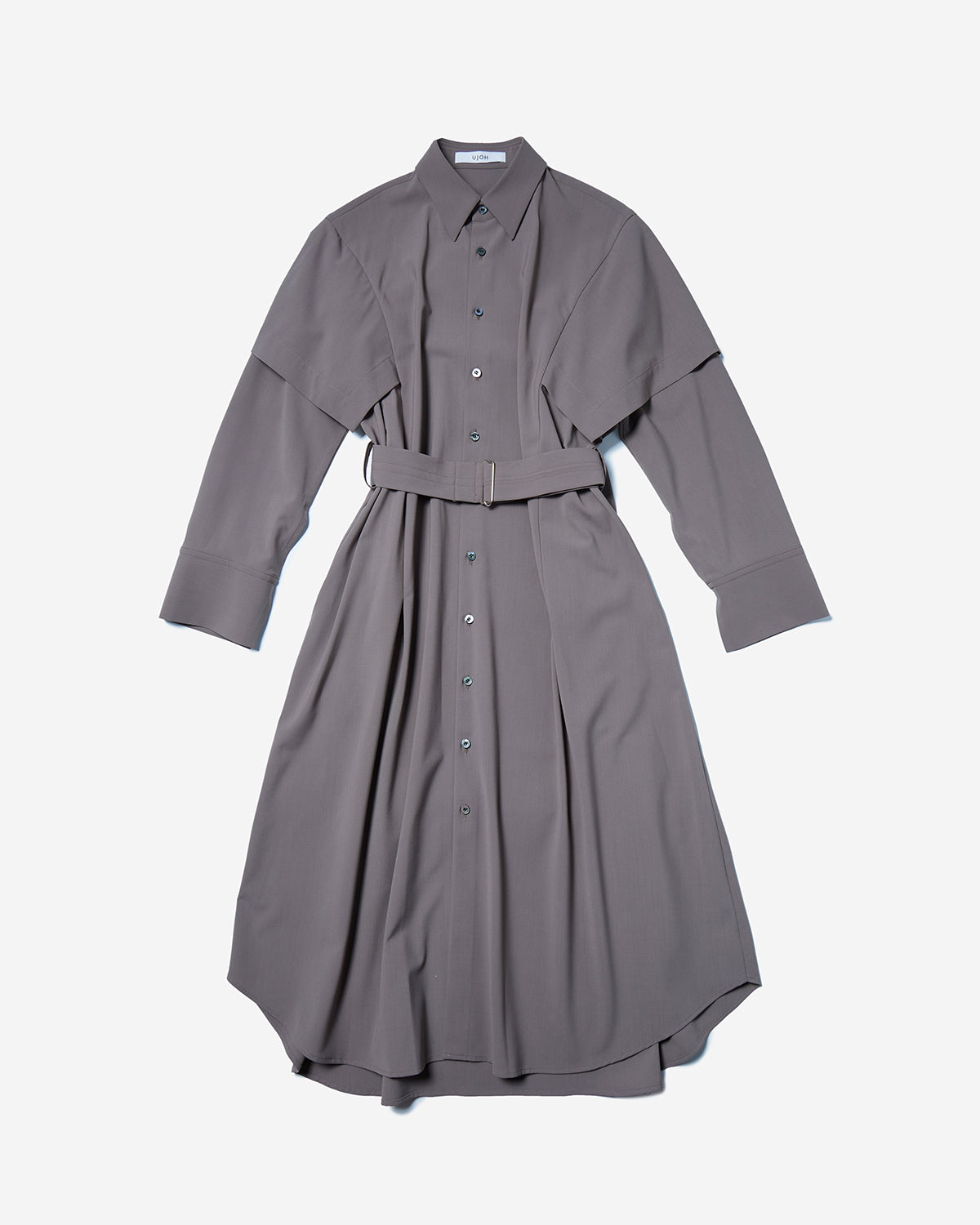 Handkerchief Sleeve Dress - Taupe