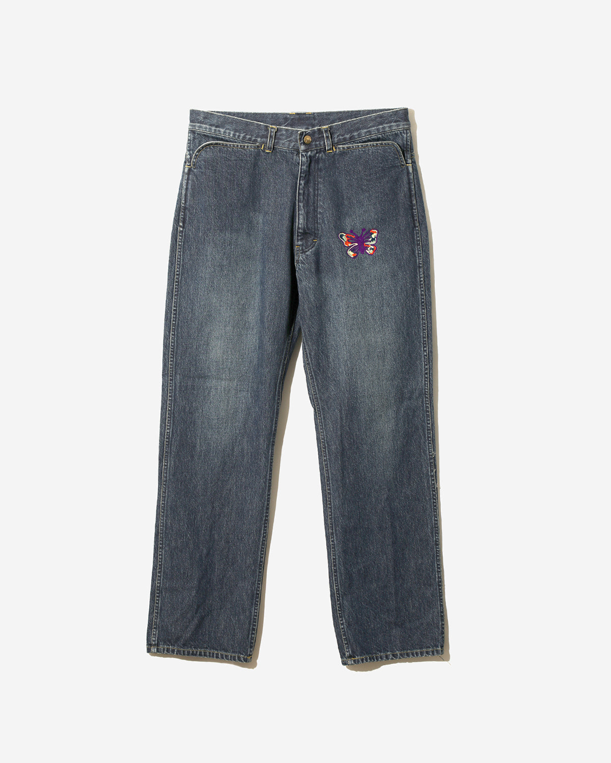 Papillon Emb. Straight Jean - 12oz Denim - Indigo