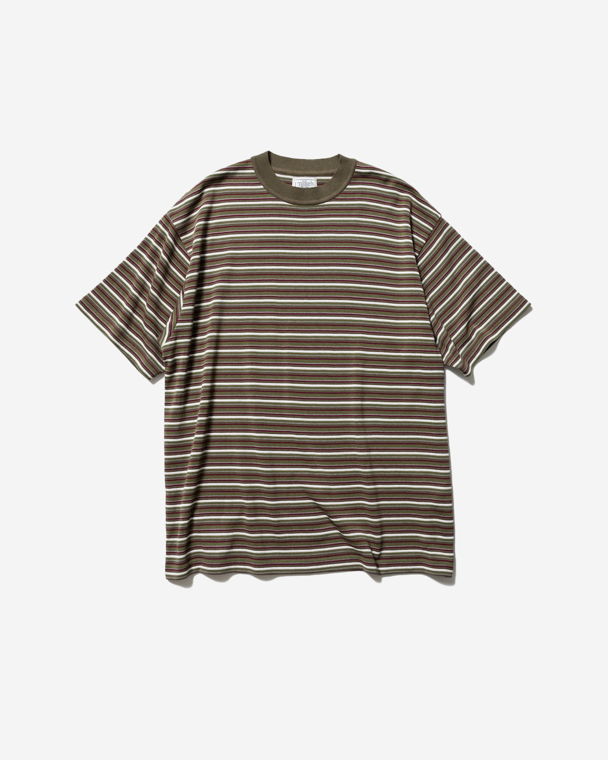 Unlikely Border Knit Tee - Olive/Bordeaux