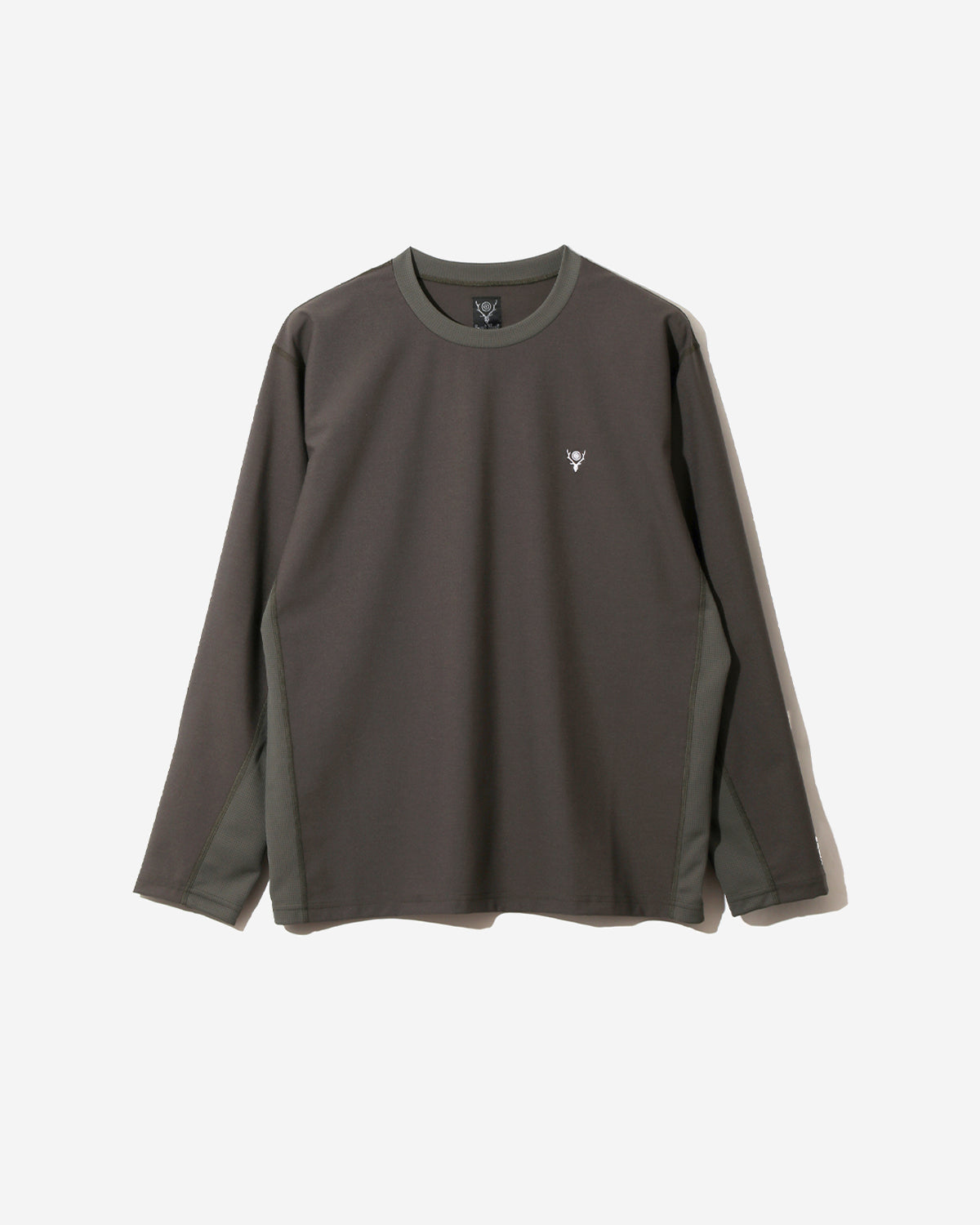 Base Layer Crew Neck Shirt - Stretch Jersey - Olive