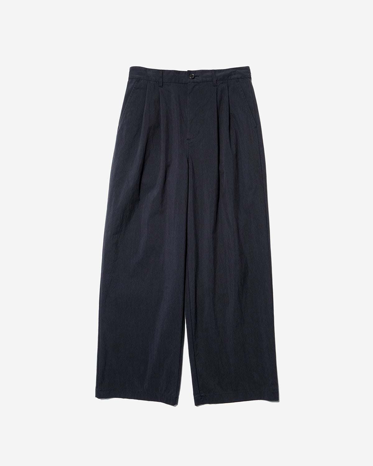 Mens C/N Twill Double Pleated Easy Pants - Navy