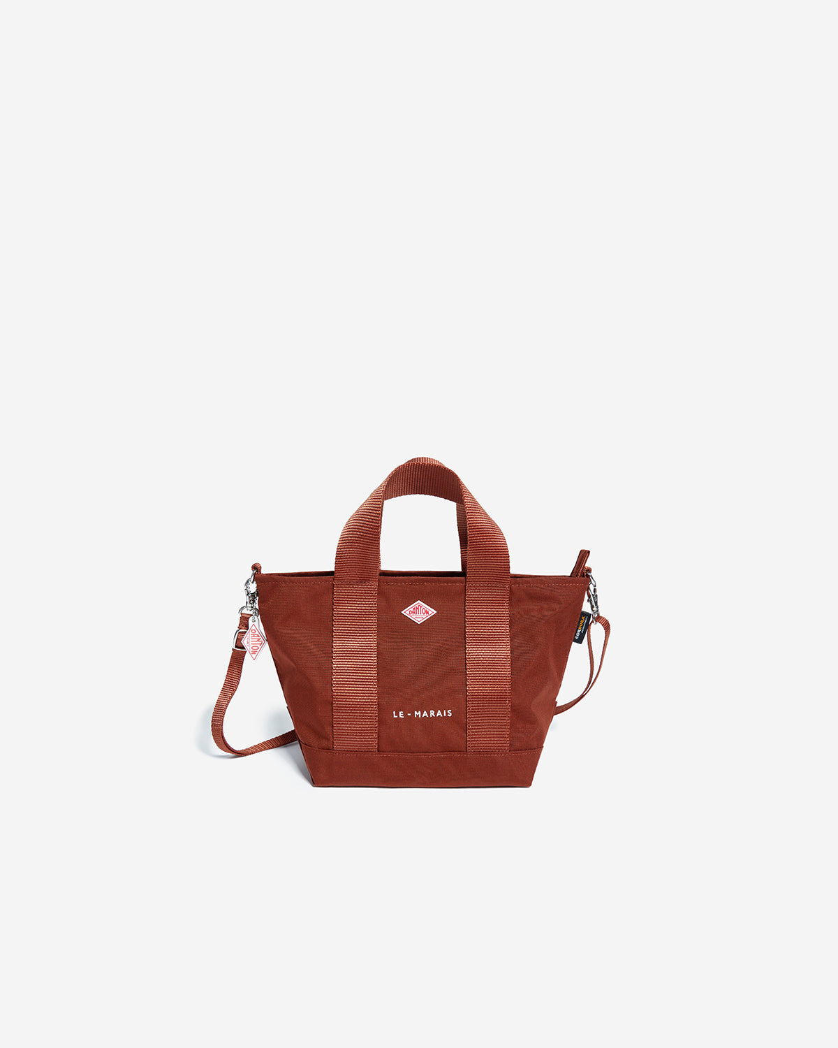 Le-Marais - Cordura Canvas 2Way Tote Bag - Orange Brown White