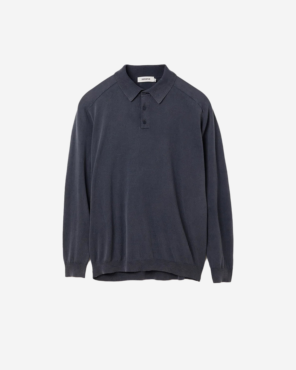Dweller Polo Sweater Cotton Yarn - Navy
