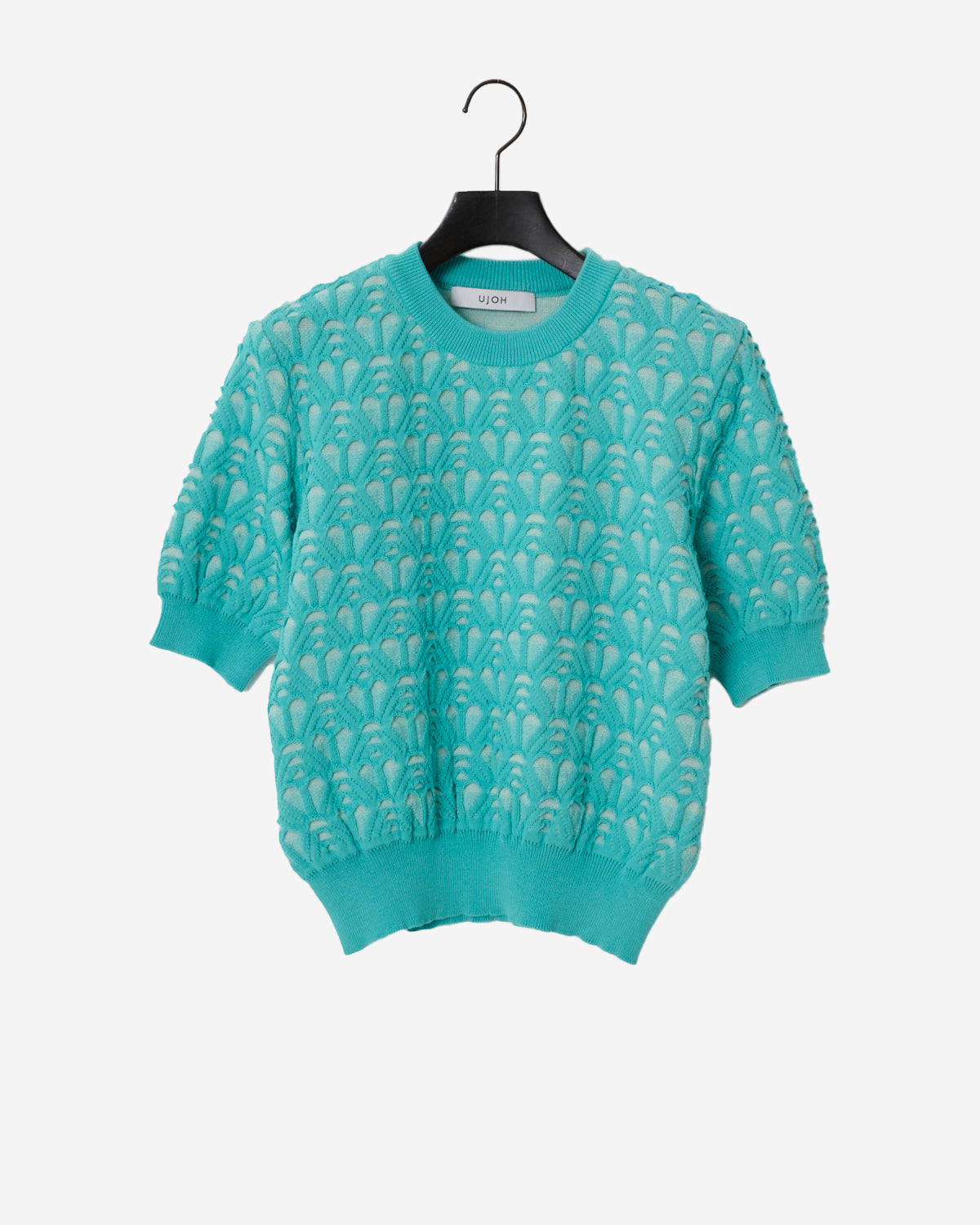Crew Neck Half Sleeve Knit - Mint