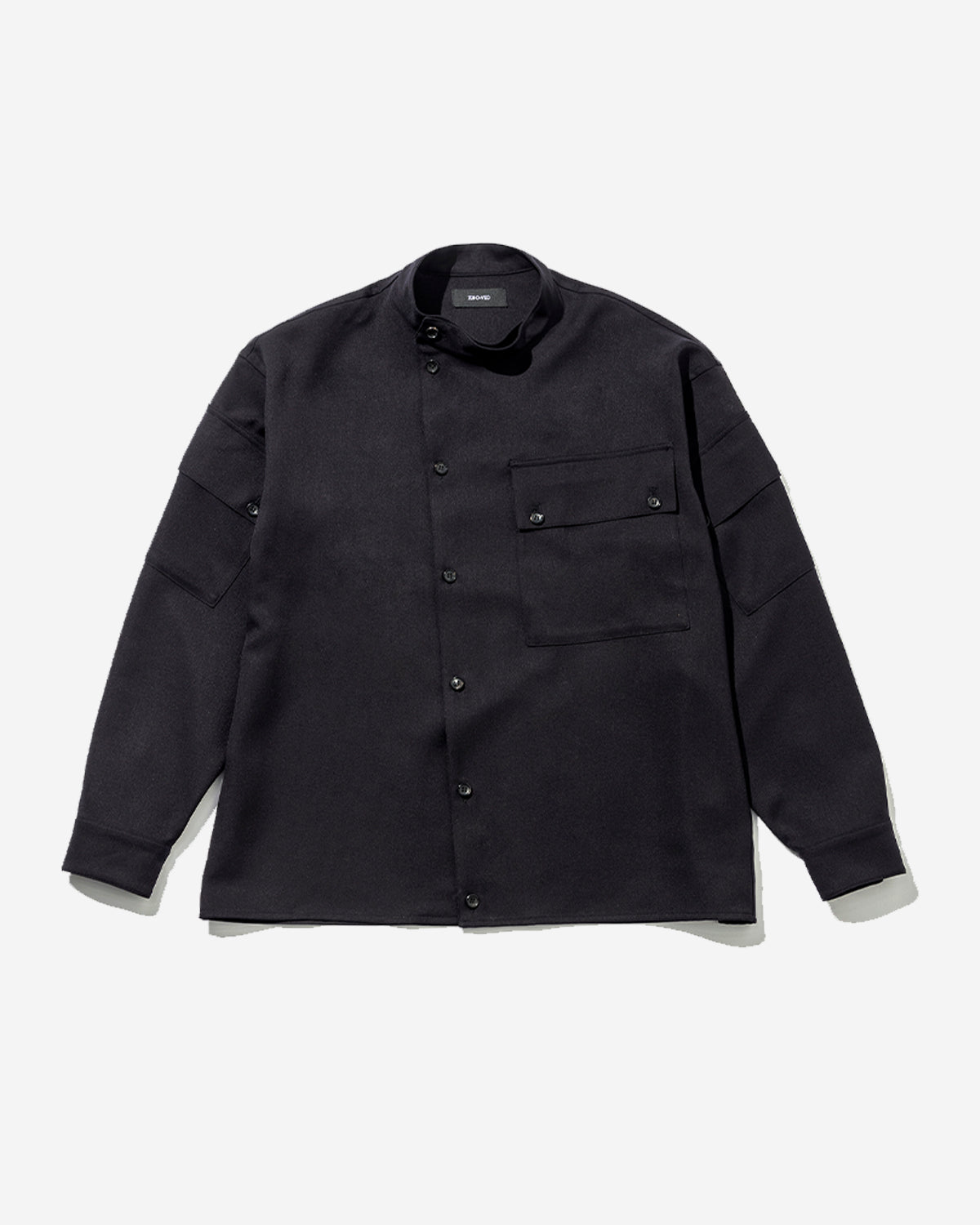 WR PL ST. Band Collar Shirt - Black