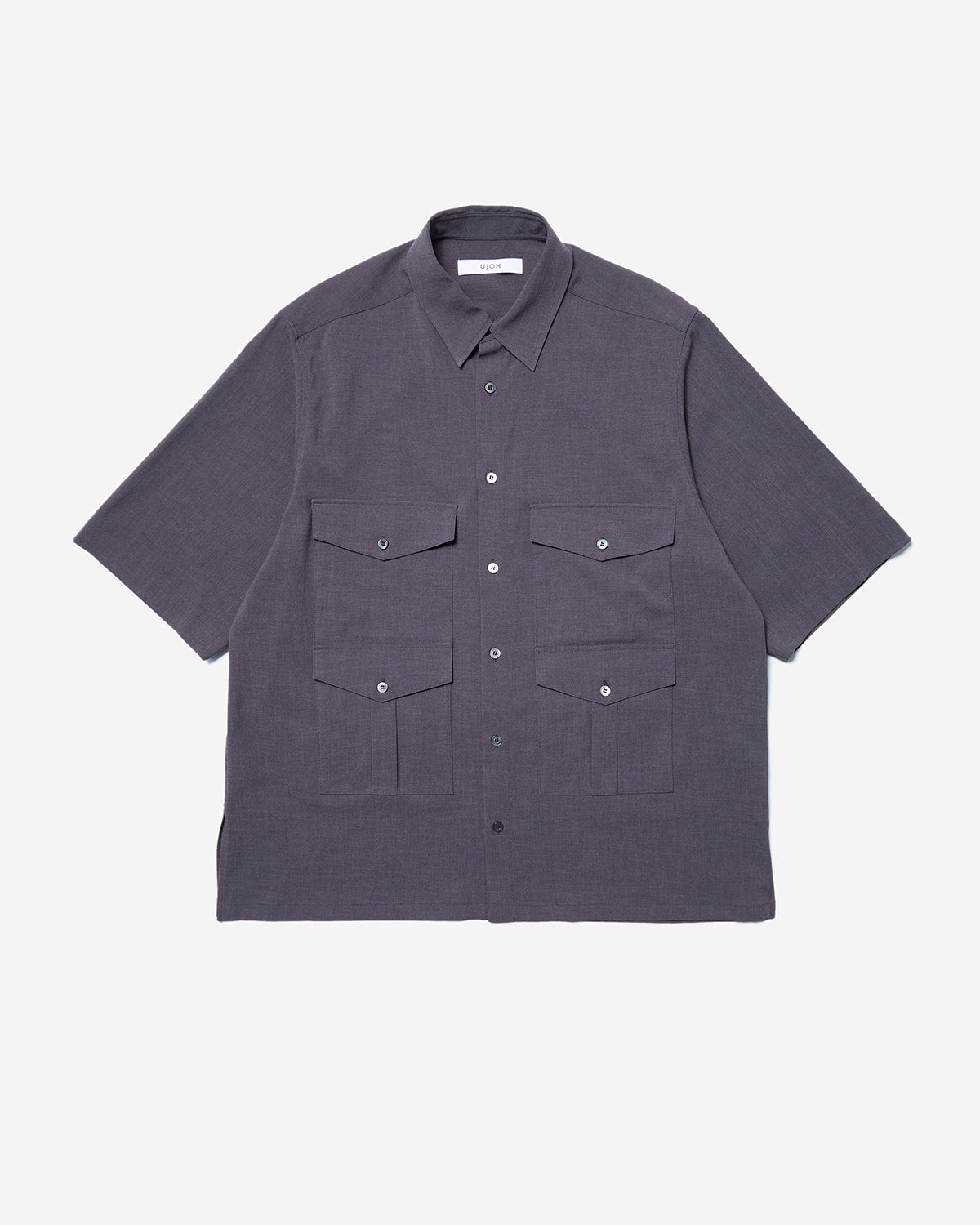 Multi Pocket Half Sleeve Shirt - Charcoal