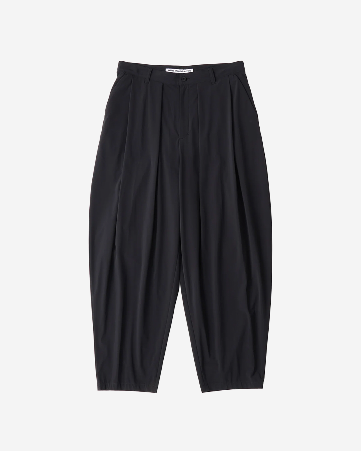 8 Tuck Wide Tapered Pants - Black
