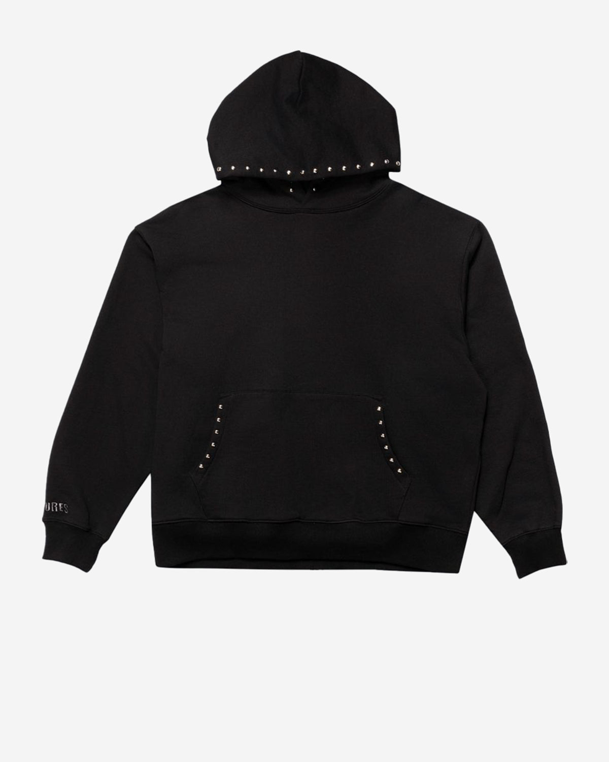 Lucky Studded Hoodie - Black