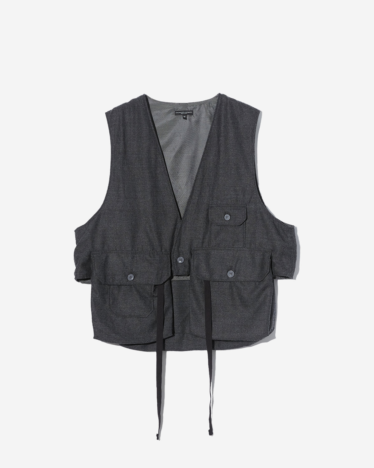 Fowl Vest - Charcoal High Count Worsted Wool