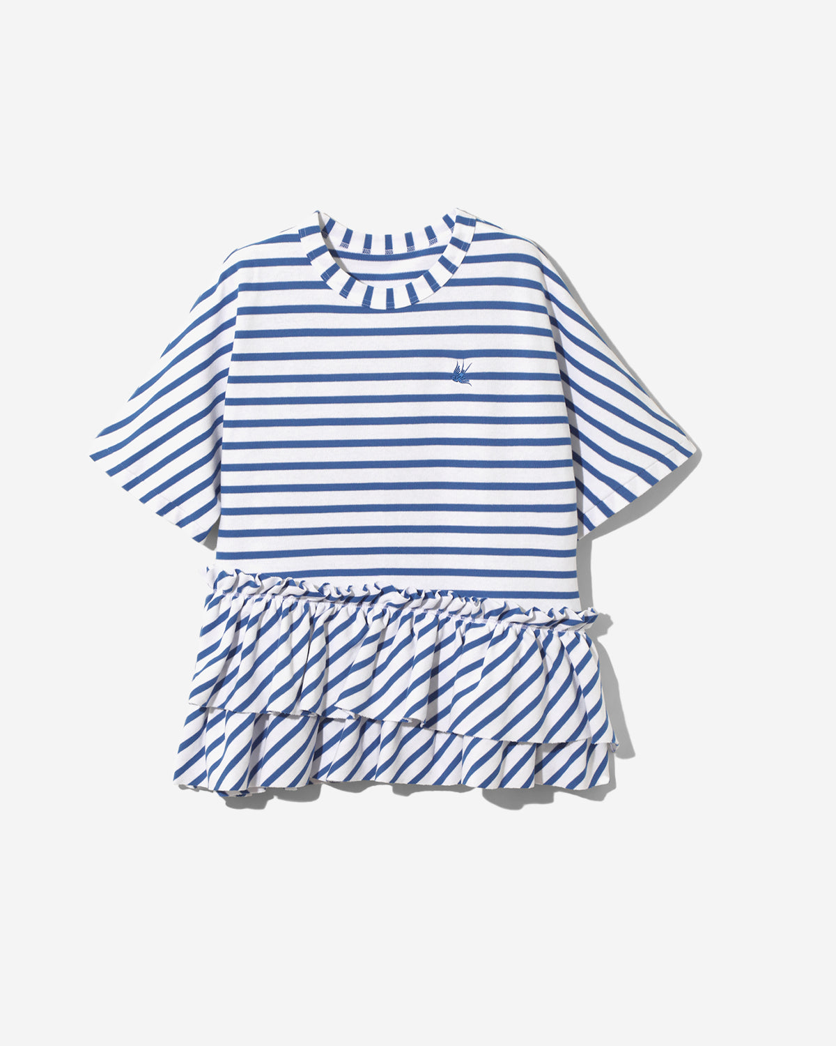 Swallow Frill Tiered Top - Stripe