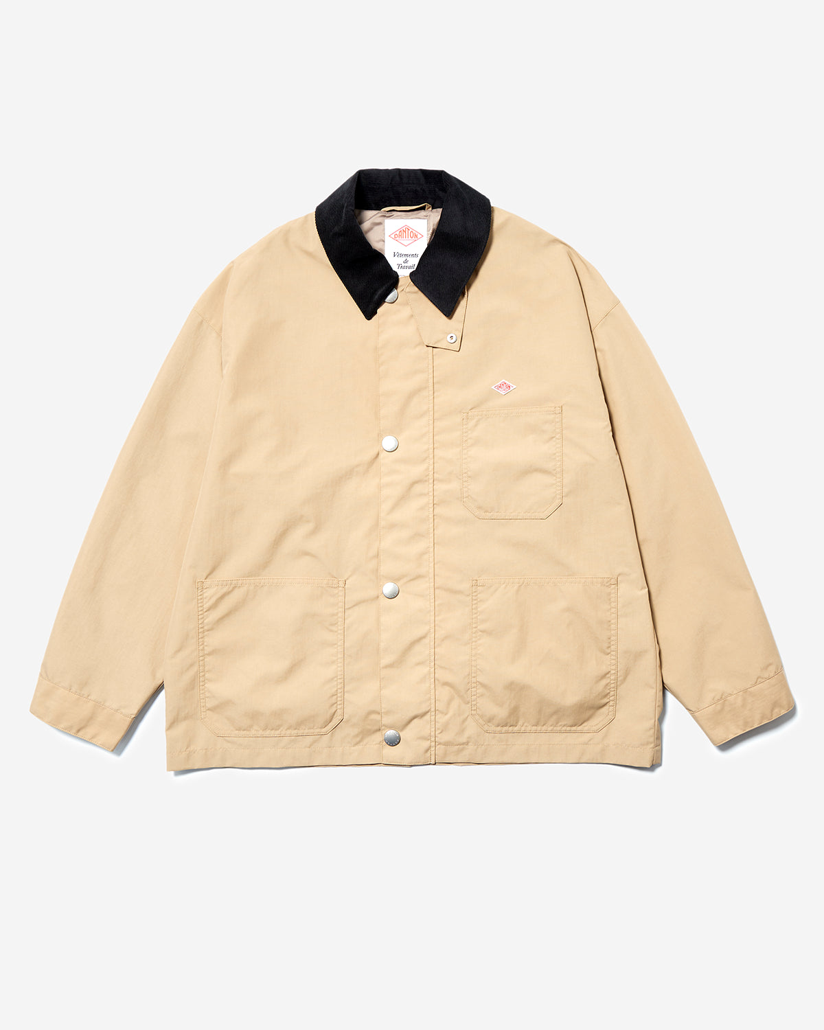 Mens Nylon Taffeta Work Jacket - Sand Beige