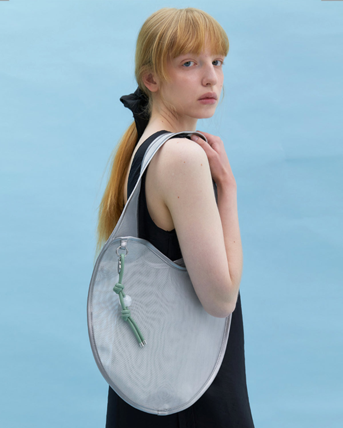 Nest Mesh Shoulder Bag - Silver