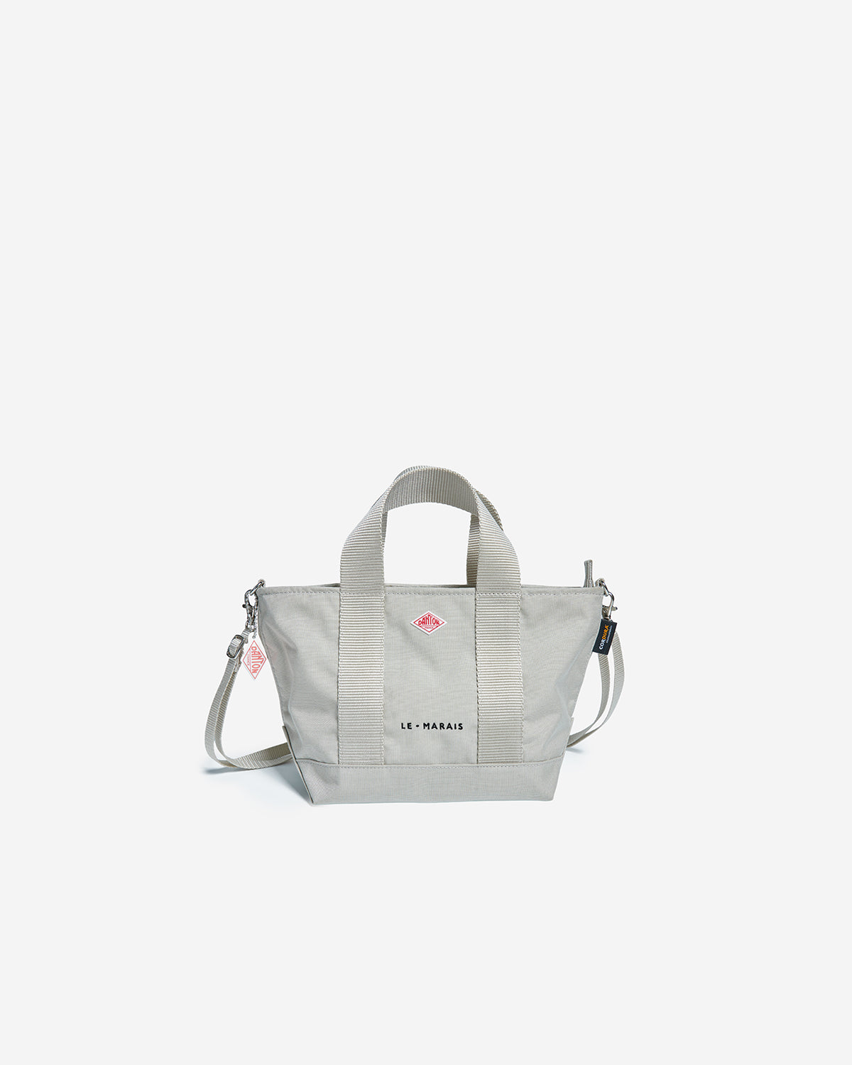 Le-Marais - Cordura Canvas 2Way Tote Bag - Oyster White Black
