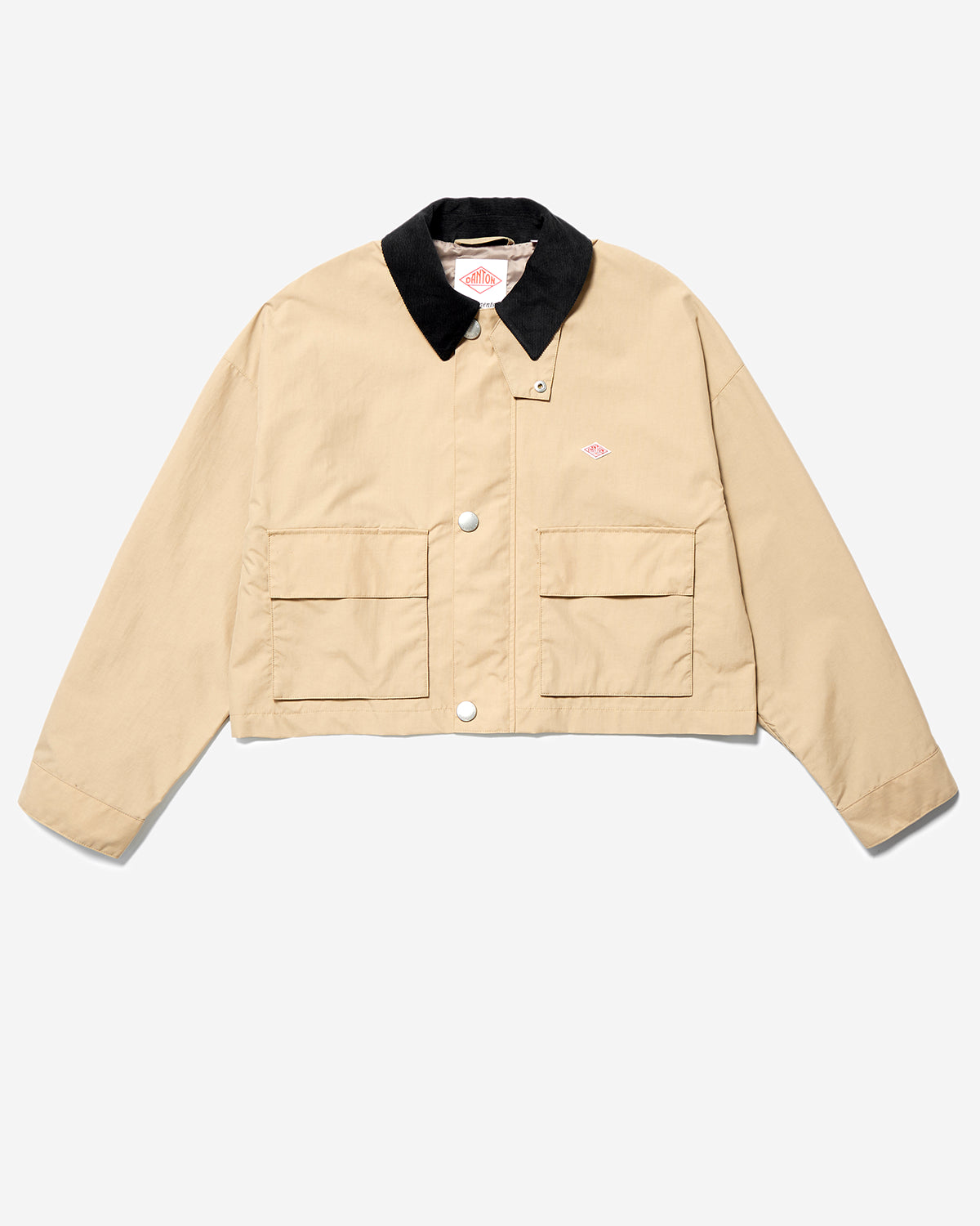 Womens Nylon Taffeta Short Jacket - Sand Beige