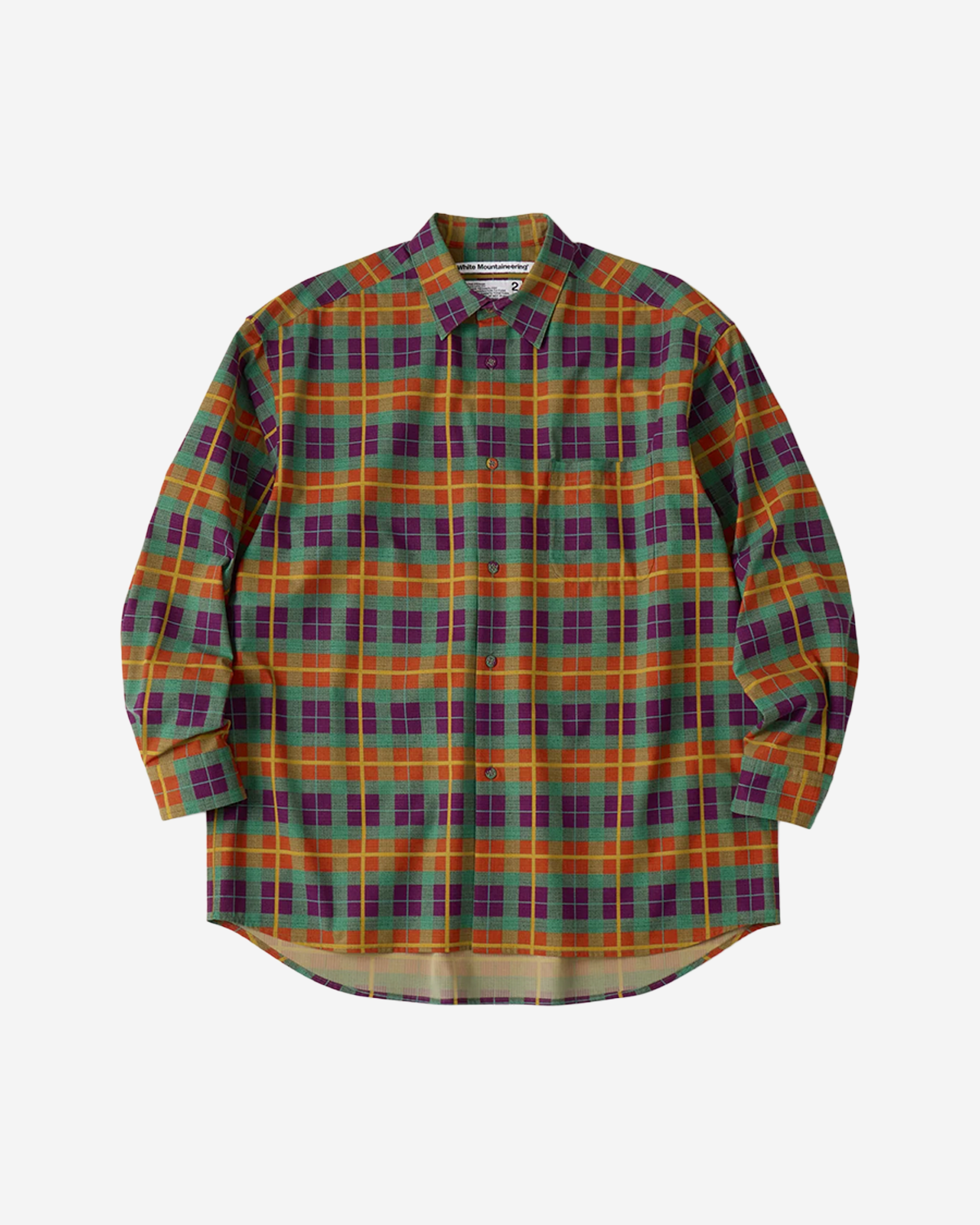 Madras Check Wide Shirt - Orange