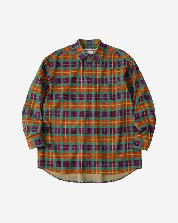 Madras Check Wide Shirt - Orange