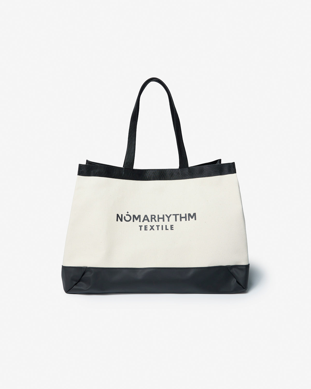 Box Canvas Tote Bag - Off x Black