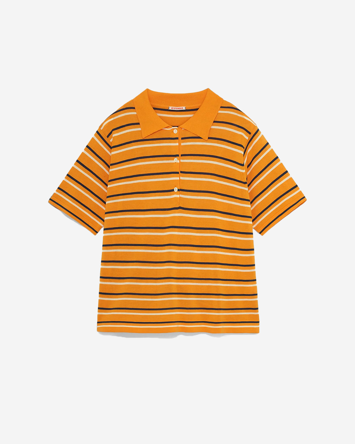 Adams Polo - Orange 2 Bold Stripe