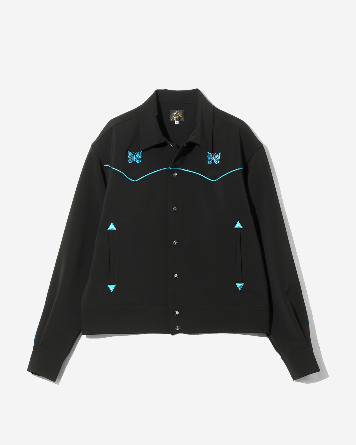 Piping Cowboy Jacket - Poly Double Cloth - Black