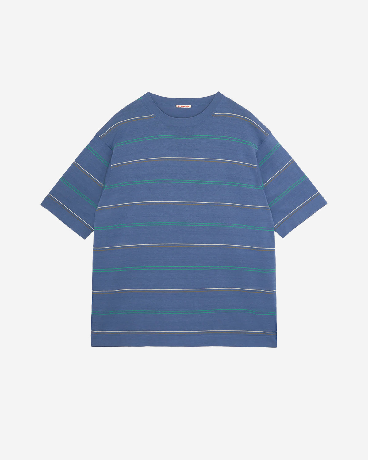Striped Centre Tee - Blue Twin Stripe