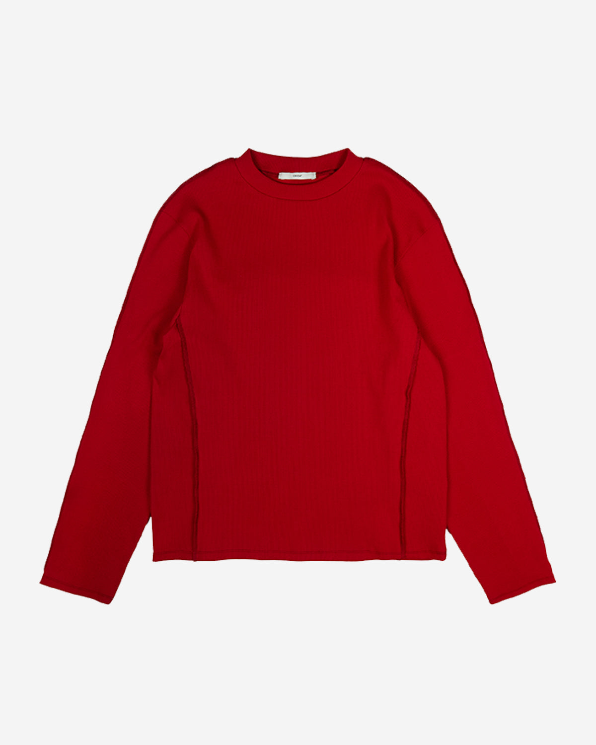 Frederick LS rib T-shirt - Red