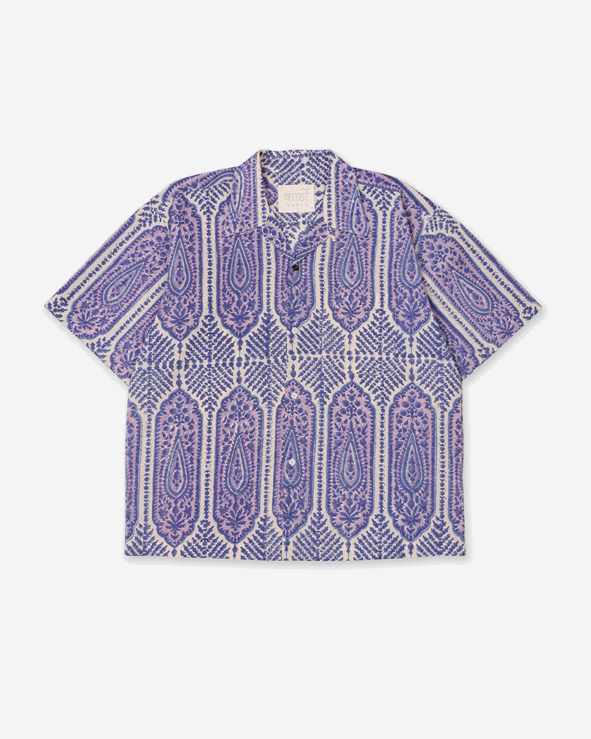 Rohit - Boxy Over Sized Vintage Inspired Camp Collar Shirt - Block Print