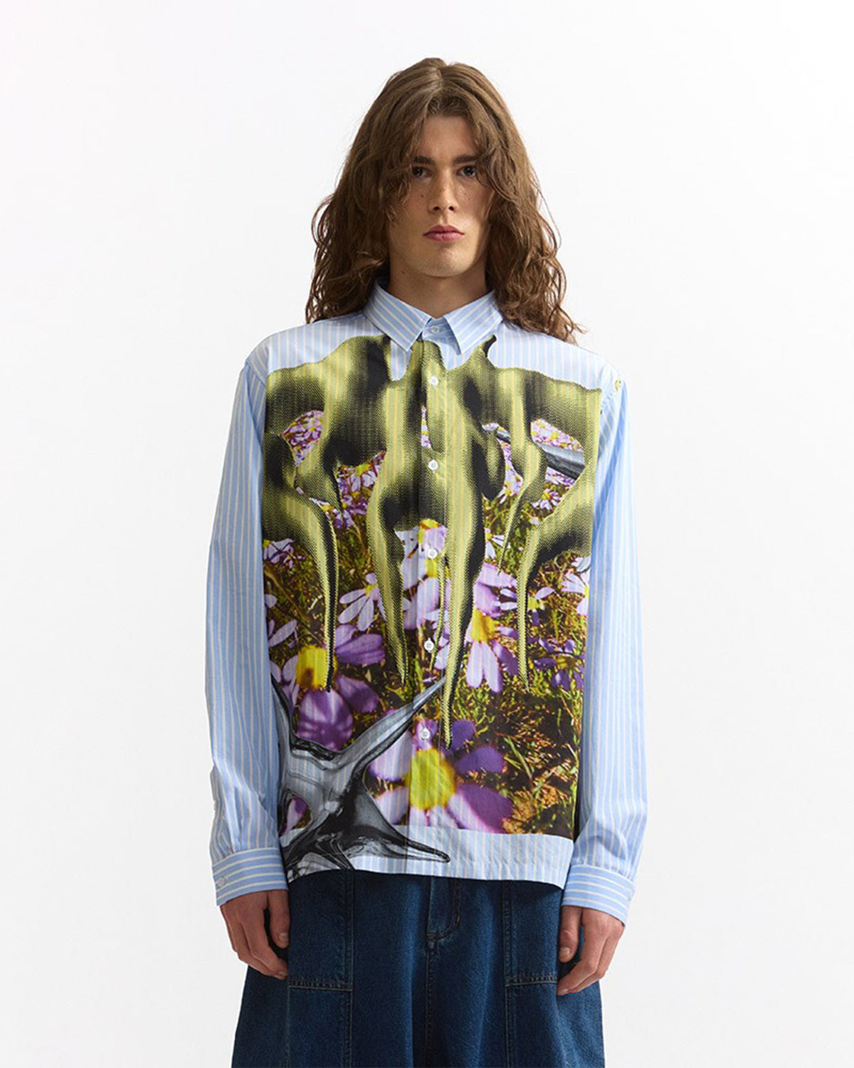 Mind Garden Stripe Shirt - Blue Stripe