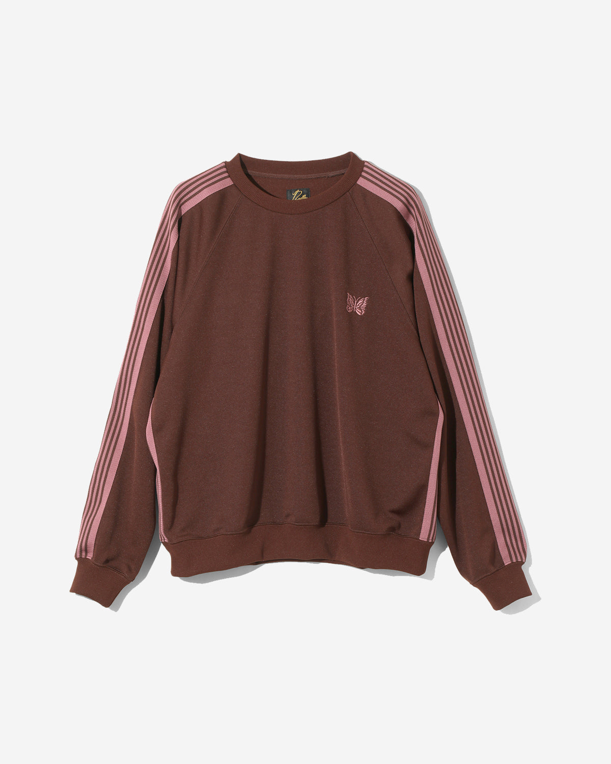 Track Crew Neck Shirt - Poly Smooth - Brown