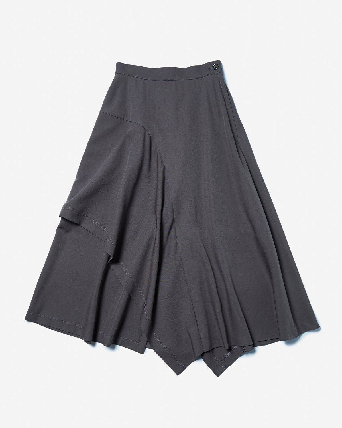 Random Hem Flare Skirt - Olive Gray
