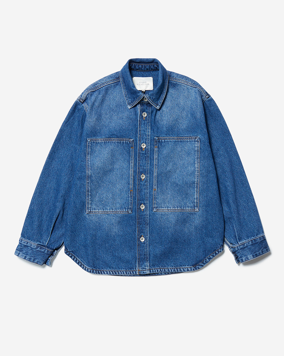 Saxon - Denim Overshirt - Worn Wash Indigo