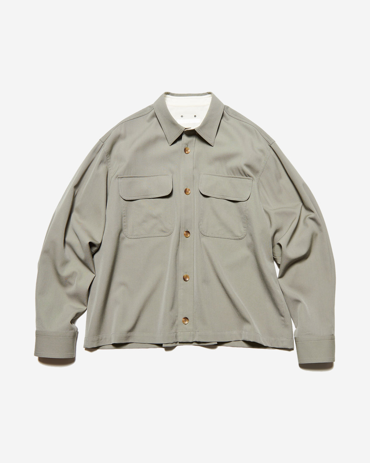 Washer Wool Cpo Shirt - Khaki