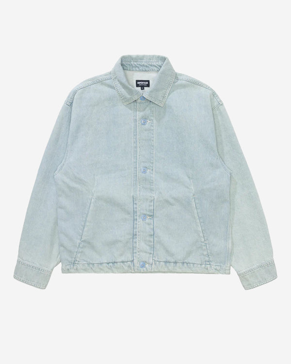 Lux J Mid Weight Denim Mens Short Jacket  - Bleach