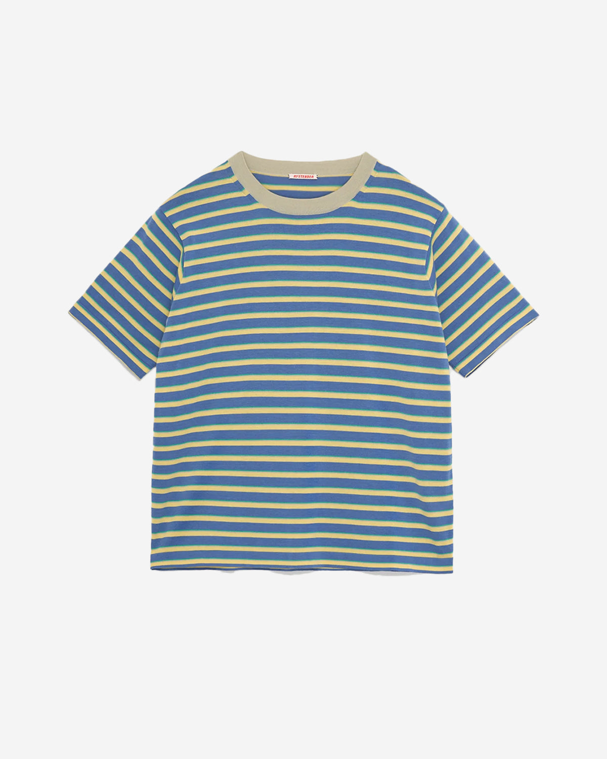 Striped Centre Tee - Blue Tempo Stripe