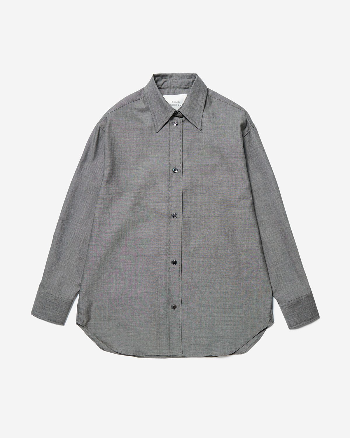 Rouen - Classic Oversized Shirt - Warm Grey